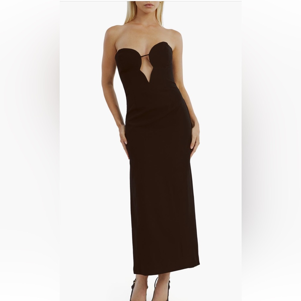 Bardot Elegant Black Strapless Dress